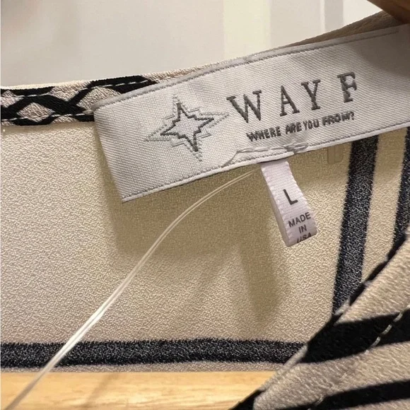 Nordstrom WAYF Shift Dress Cream Black Window Pane Lace Old Money Lux Ae… - Picture 4 of 4